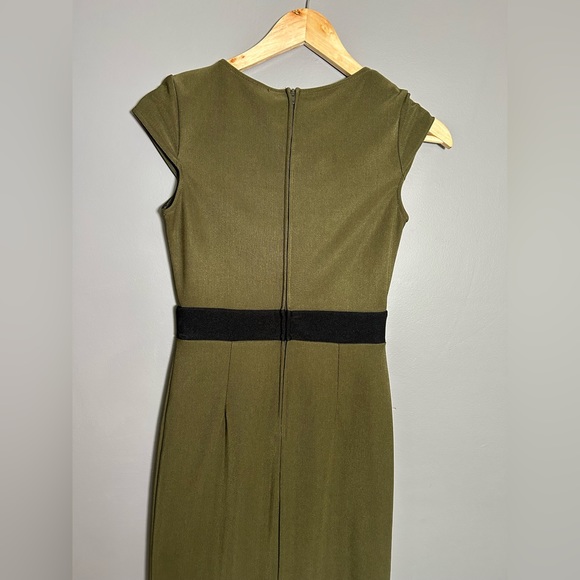 Army green short sleeve dress. - Picture 2 of 2